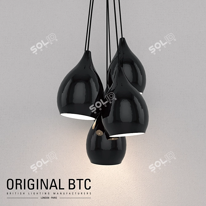 BTC Drop One Grouping Pendant Light 3D model image 1