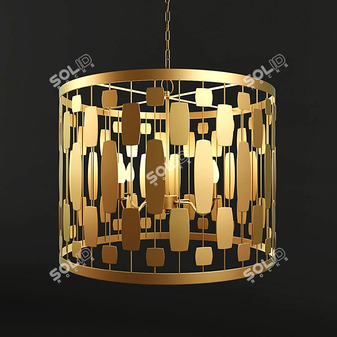 Elegant LEONA G Chandelier 3D model image 1