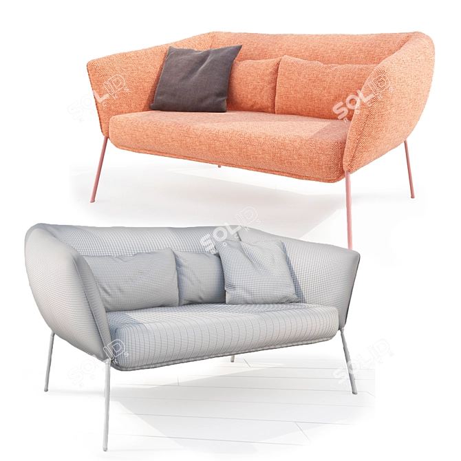 Nikos Modern Sofa: Italian Elegance 3D model image 2