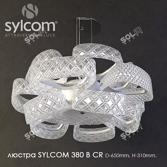 Elegant SYLCOM Chandelier 380 B CR 3D model image 1