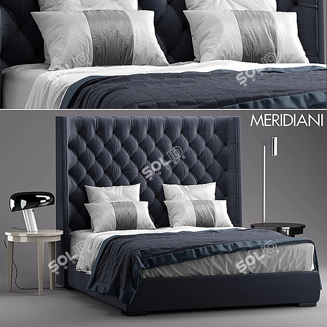 Elegant Meridiani Bed: TURMAN 3D model image 1