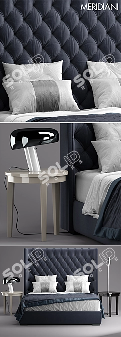 Elegant Meridiani Bed: TURMAN 3D model image 2