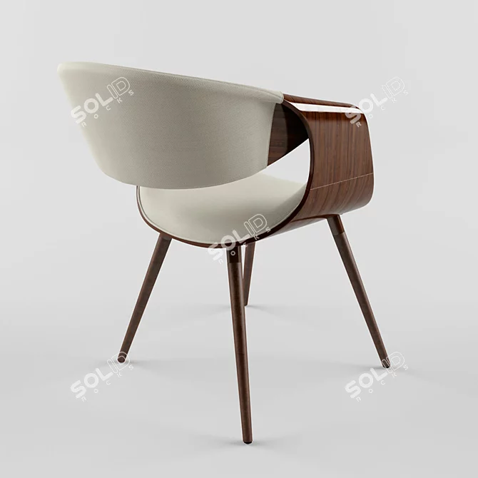 Elegant Corsica Armchair 3D model image 2