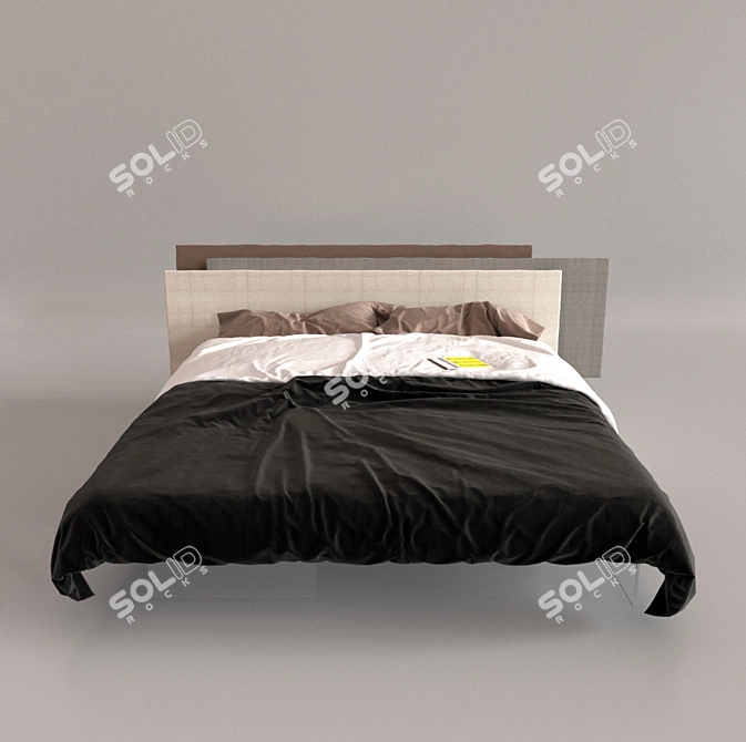 Vele Bed: Innovative Design with Ample Storage 3D model image 1