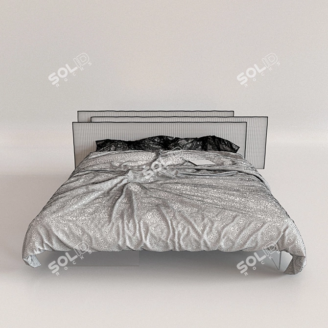 Vele Bed: Innovative Design with Ample Storage 3D model image 3