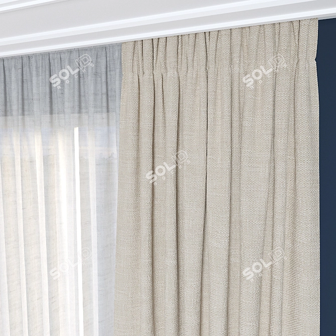 Contemporary Style Blind 3D model image 2