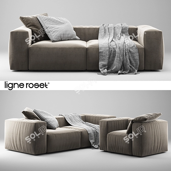 Elegant Ligne Roset Nils Seating Set 3D model image 1