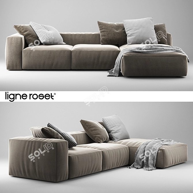 Luxurious Ligne Roset Nils Sofa 3D model image 1