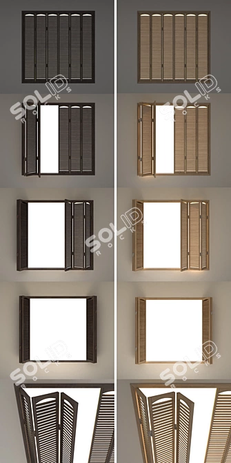 Animated Decorative Window Shutters 3D model image 2