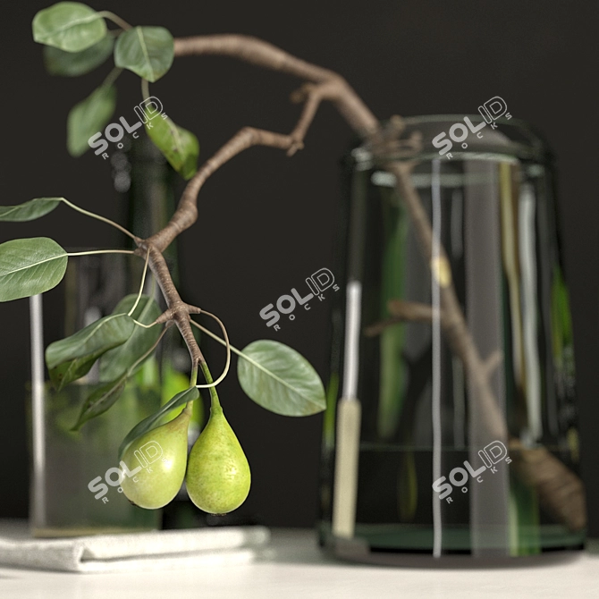 Pear-themed Bottle Lid 3D model image 2