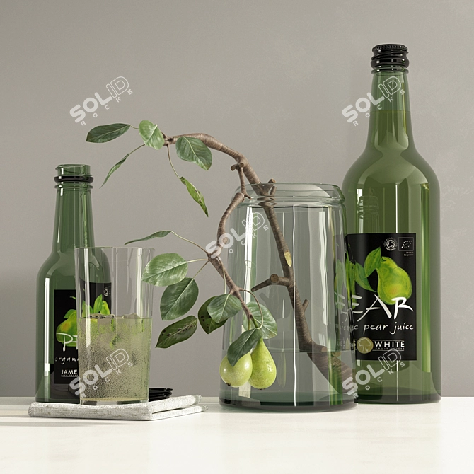 Pear-themed Bottle Lid 3D model image 3