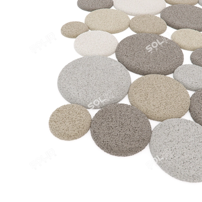 Contemporary Displace Circle Carpet 3D model image 2