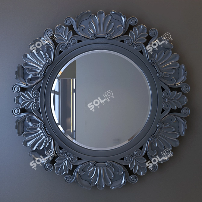 Elegant Circular Mirror: Howard Elliott Anita 3D model image 1