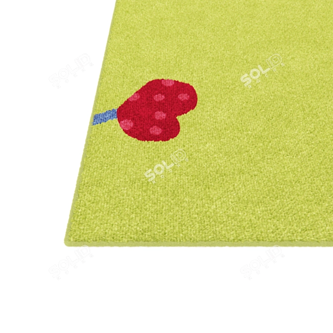 Colorful Kids' Displacement Carpet 3D model image 2