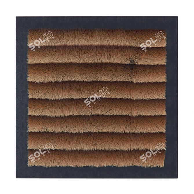 Striped Hair Carpet: HQ Details Vol.3 3D model image 1