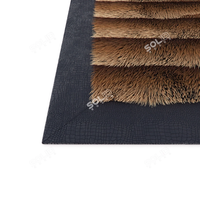 Striped Hair Carpet: HQ Details Vol.3 3D model image 2