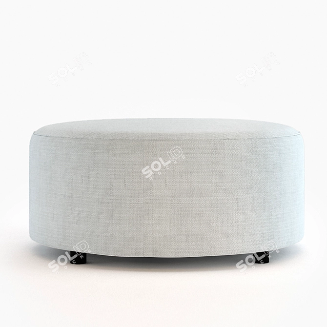 Elegant Ross Pall Ottoman 3D model image 1