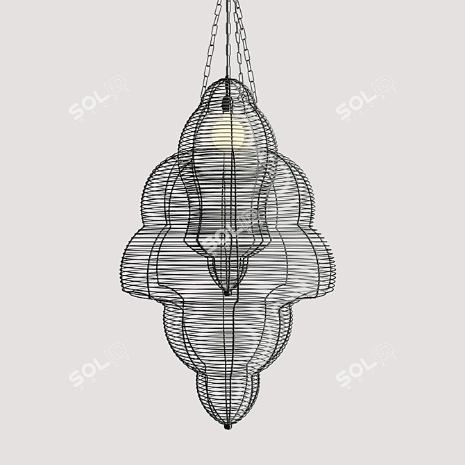 Elegant Arteriors Edom Chandelier 3D model image 1