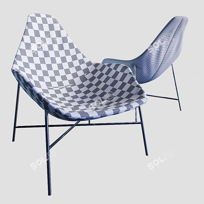 Elegant Tia Maria Armchair 3D model image 2