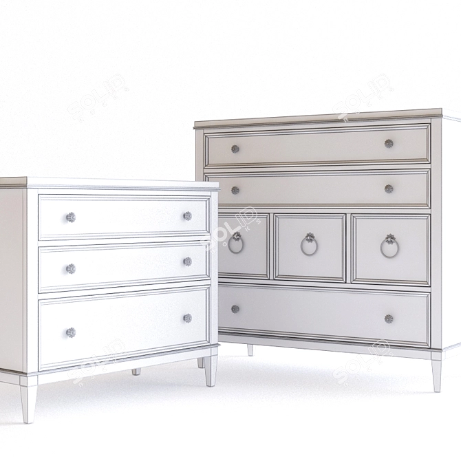 Elegant Sutton House Chest 3D model image 3