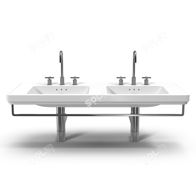 Catalano Canova Royal 125: Versatile Double Sink 3D model image 2