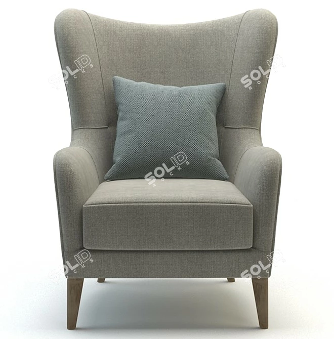 Elegant "JACKSON" Armchair by MARIE'S CORNER 3D model image 1