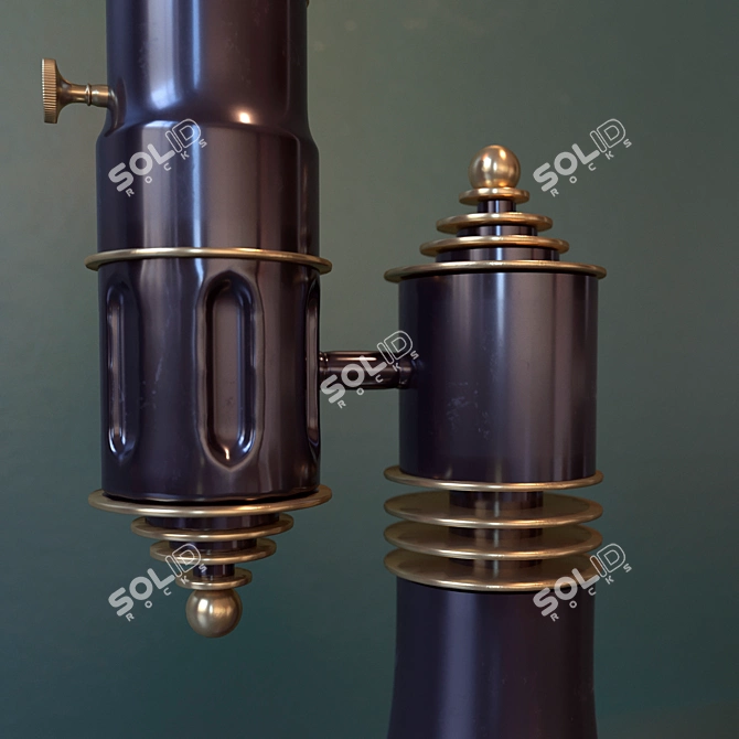 Vintage Art Deco Table Lamp 3D model image 2