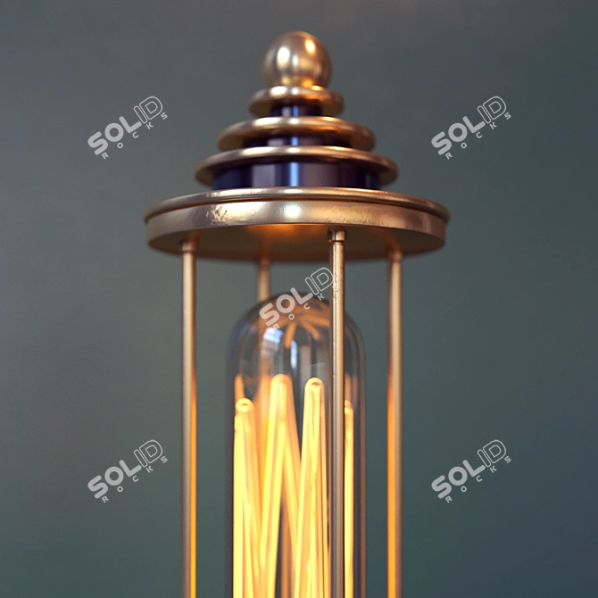 Vintage Art Deco Table Lamp 3D model image 3