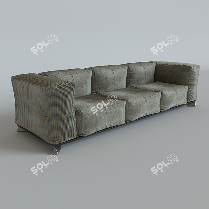 Minimalist Comfort Pouf 3D model image 3