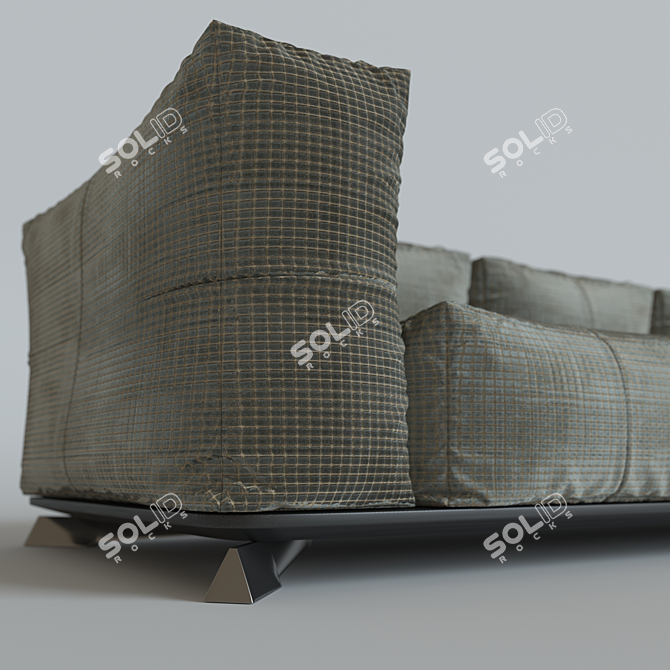 Frameless Textured Sofa 3D model image 2