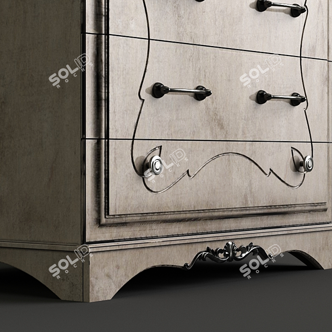 Sleek Modern Nightstand 3D model image 2