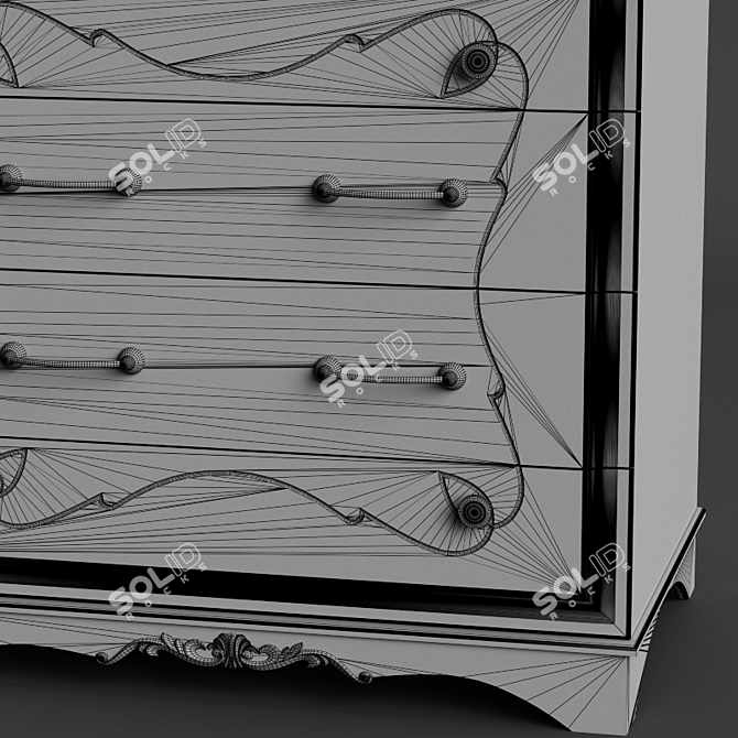 Sleek Modern Nightstand 3D model image 3