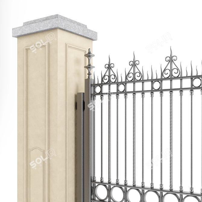 Modern Gate: 2012 Design 3D model image 2