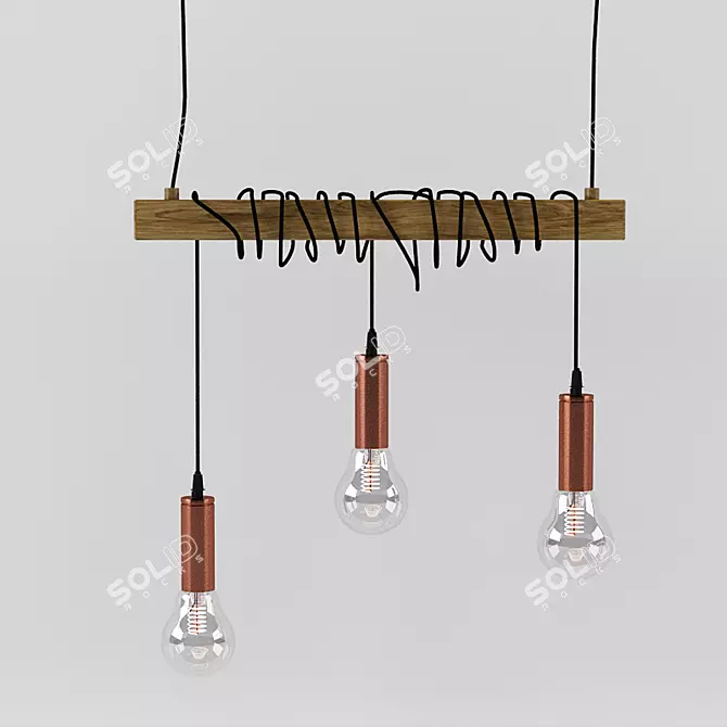 Modern Podvesnaya Lamp: Elegant Hanging Lamp 3D model image 1