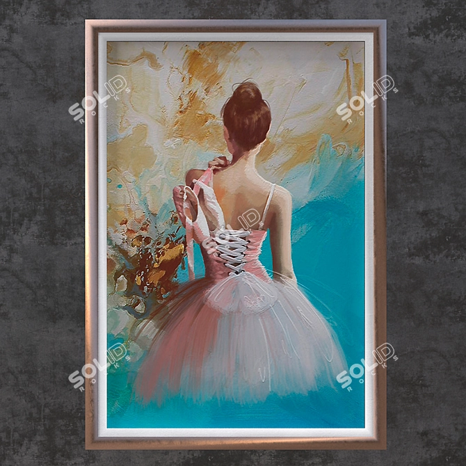 Graceful Ballerina Picture 3D model image 2