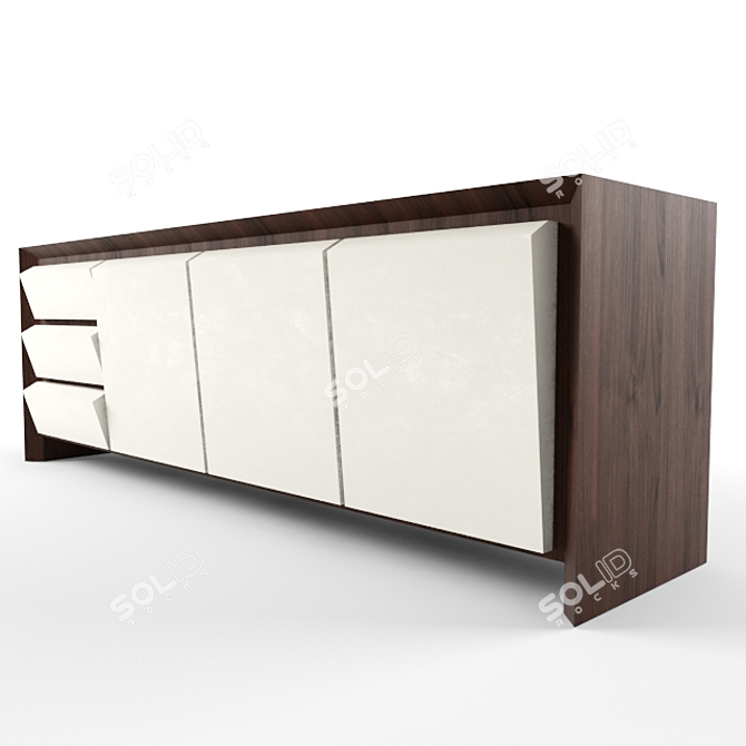  Sleek Modern Zavannah Console 3D model image 1