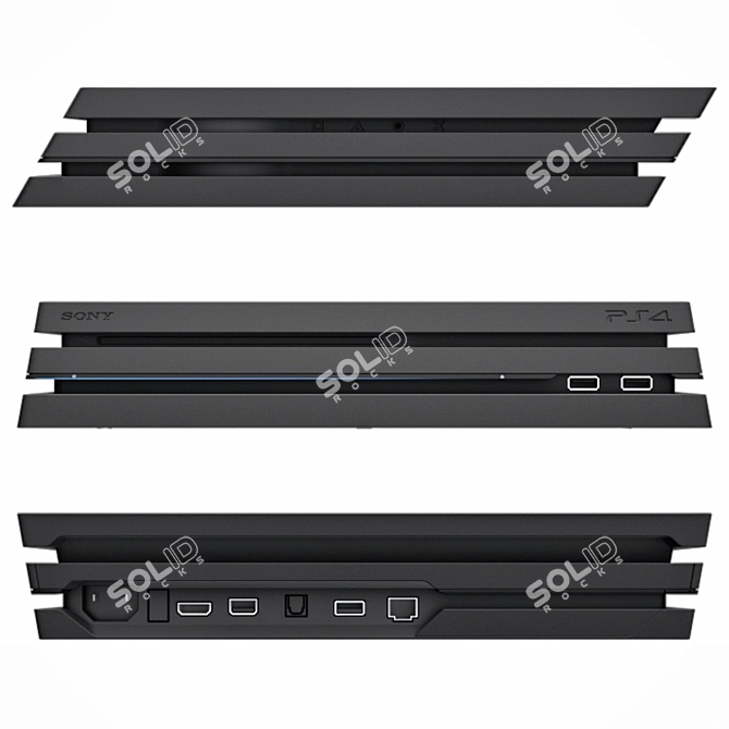 Ultimate Gaming Console: Sony PS4 3D model image 2