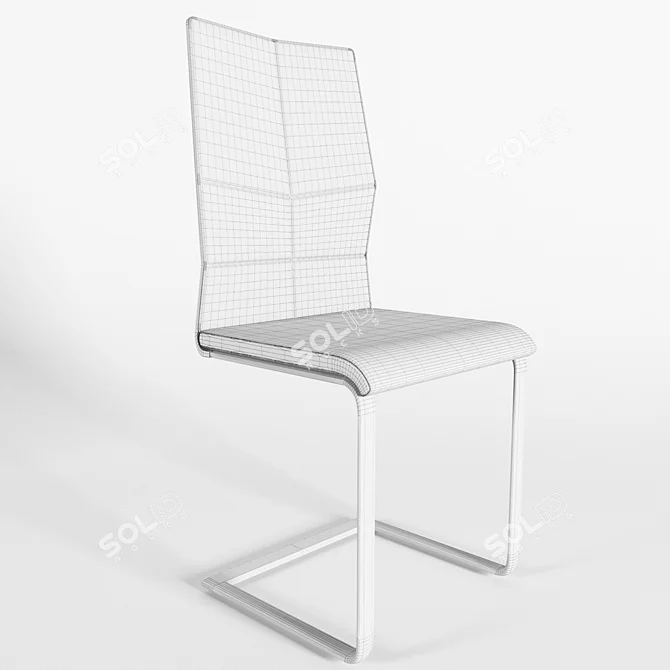 ErgoFlex Chair: 92cm H, 44cm W, 44cm D 3D model image 3