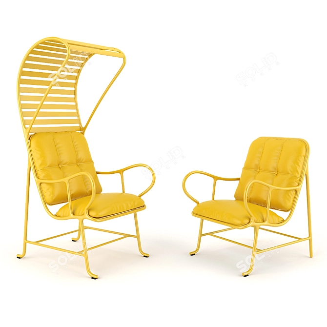 Gardenia Chairs: Outdoor Elegance 3D model image 1