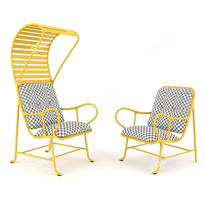 Gardenia Chairs: Outdoor Elegance 3D model image 2