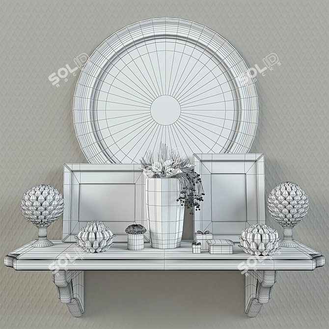 Console Decor Set: Elegant and Versatile 3D model image 3