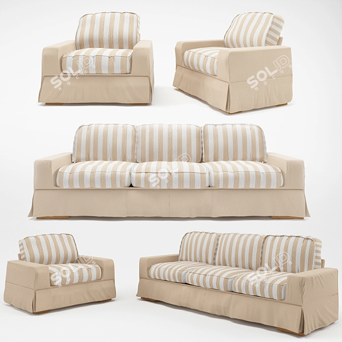 Luxury RoyBosh Decadanse Sofas 3D model image 1