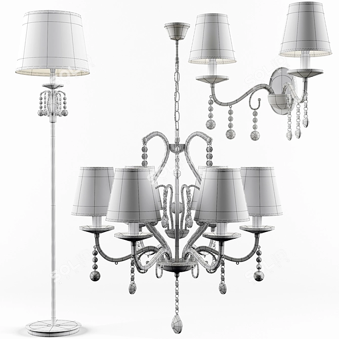 Elegance Illuminated: Ideal Lux Senix Set 3D model image 3