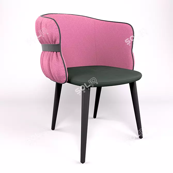 Potocco COULISSE Armchair: Sleek Design & Versatile Comfort 3D model image 1