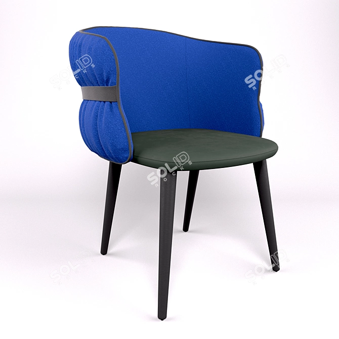 Potocco COULISSE Armchair: Sleek Design & Versatile Comfort 3D model image 2
