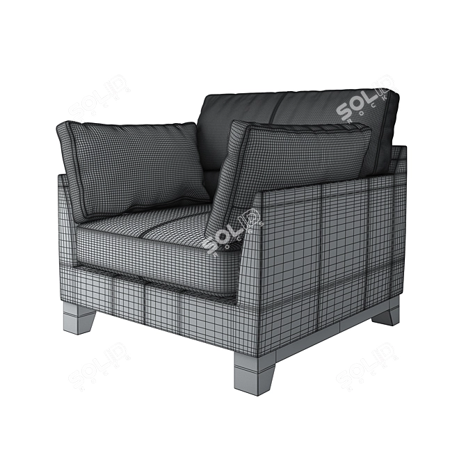 John Lewis Ikon High Back Armchair 3D model image 3