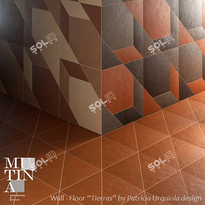 Nature-Inspired Tierras Wall and Floor Set 3D model image 1