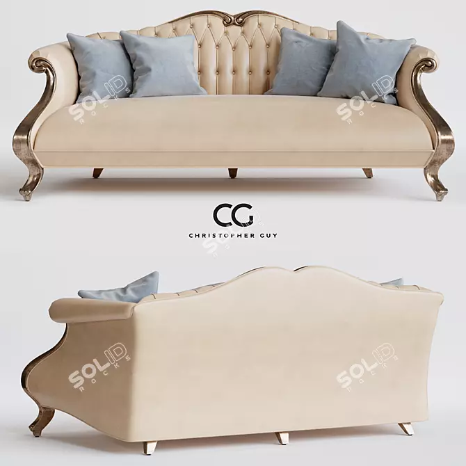 Elegant CG Grand CRU Sofa 3D model image 3