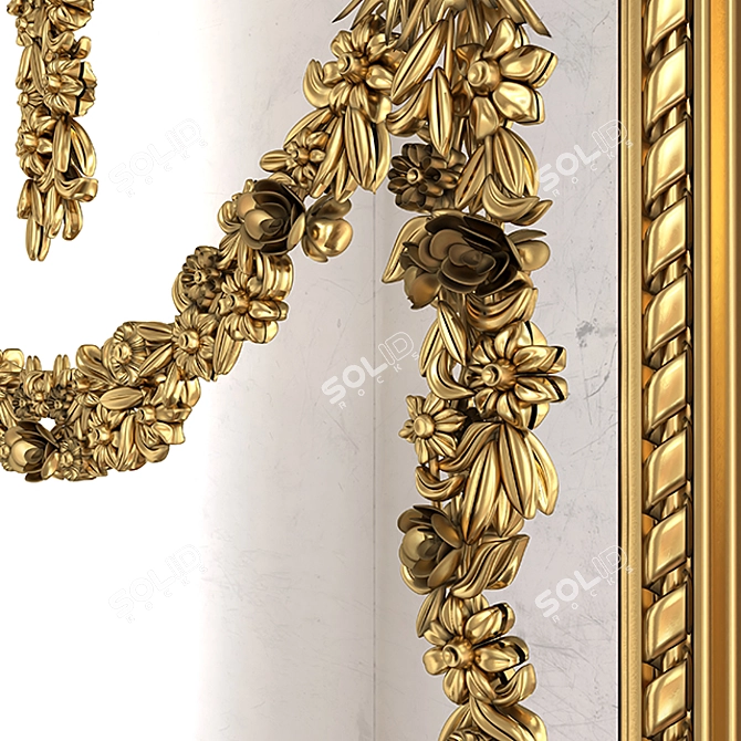 Elegant Reflection: Classical Mirror 3D model image 2