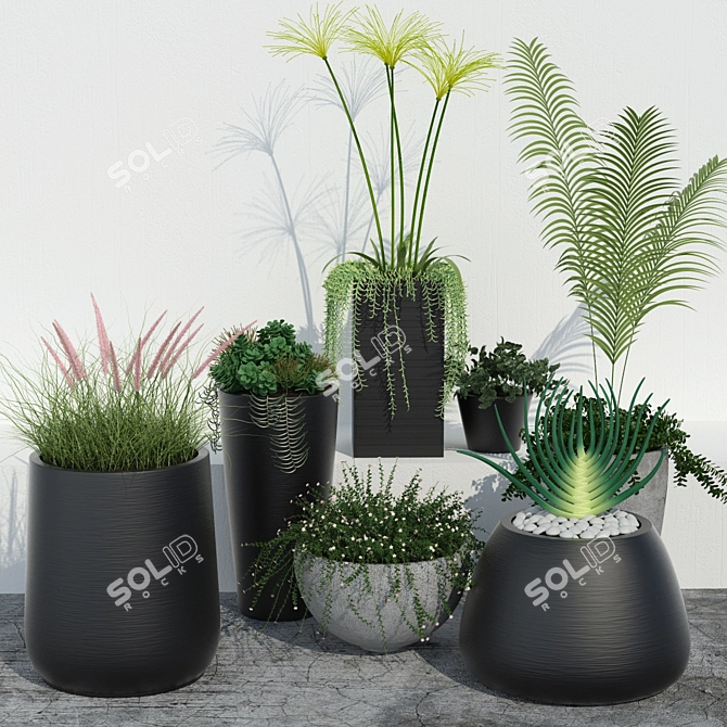 Sleek Planter for Outdoor Gardening 3D model image 1